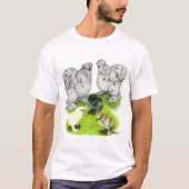 Silkie kleine Spritzen-Familie T-Shirt (Vorderseite)