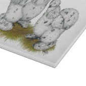 Silkie kleine Spritzen-Hühner Schneidebrett (Ecke)