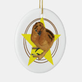 Silkie Red Chick Star Keramikornament (Rechts)