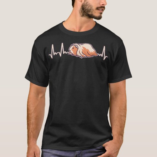 Silkie Sheltie Heartbeat Guinea Pig T-Shirt (Vorderseite)