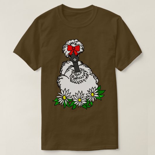 Silkie Showgirl Chicken T-Shirt (Design vorne)
