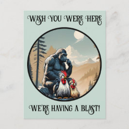 “Silkie Summit Selfie” Cheesy Chicken Postkarte