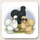 Silkie Trio Getränkeuntersetzer (Vorderseite)