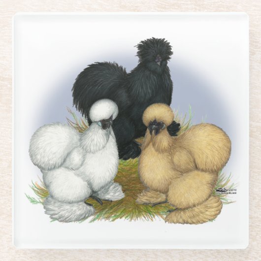 Silkie Trio Glasuntersetzer (Vorderseite)