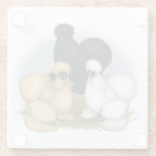 Silkie Trio Glasuntersetzer (Rückseite)