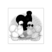 Silkie Trio Gummistempel (Prägung)