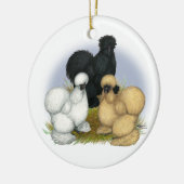 Silkie Trio Keramik Ornament (Links)