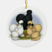 Silkie Trio Keramikornament (Vorne)