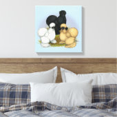 Silkie Trio Leinwanddruck (Insitu (Schlafzimmer))