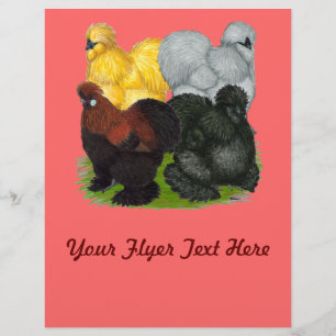 Silkies:  Verschiedene Hähne Flyer