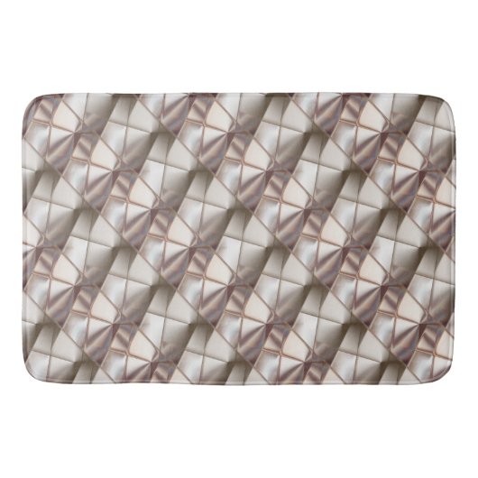 Silky beige mit Relief- oder Tiefenformen Badematte (Vorderseite)