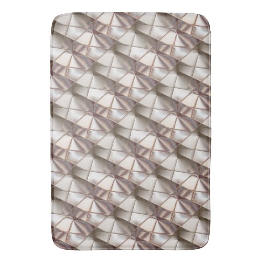 Silky beige mit Relief- oder Tiefenformen Badematte (Vorderseite Vertikal)