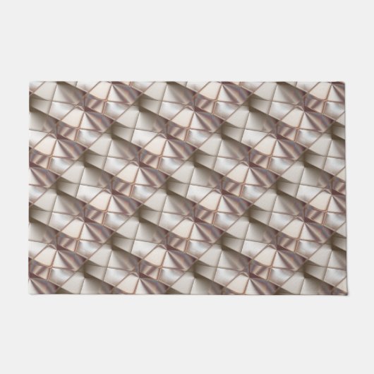Silky beige mit Relief- oder Tiefenformen Fußmatte (Vorderseite)