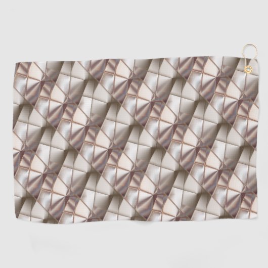 Silky beige mit Relief- oder Tiefenformen Golfhandtuch (Horizontal)