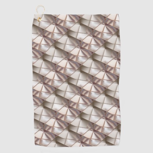 Silky beige mit Relief- oder Tiefenformen Golfhandtuch (Vorderseite)