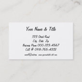 Silky Black and White Abstrakt Artwork Doula Visitenkarte (Rückseite)