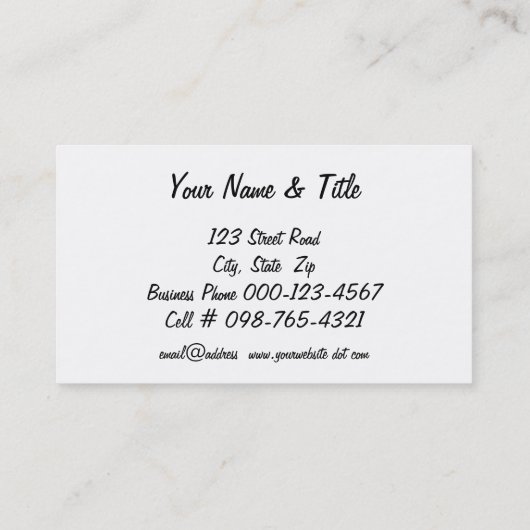 Silky Black and White Abstrakt Artwork Doula Visitenkarte (Rückseite)