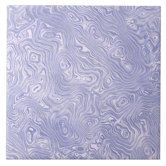 Silky Blue Moire Muster Fliese (Vorderseite)