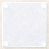 Silky Blue Moire Muster Glasuntersetzer (Rückseite)