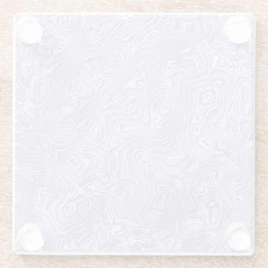 Silky Blue Moire Muster Glasuntersetzer (Rückseite)