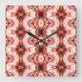 Silky burgundy to Lachs rapport of virtual forms Quadratische Wanduhr