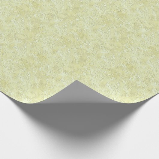 Silky Faux Moire Pattern in Shimmering Yellow Geschenkpapier (Ecke)