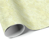 Silky Faux Moire Pattern in Shimmering Yellow Geschenkpapier (Rolleneckpunkt)