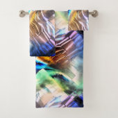 Silky Floating in sanften abstrakten Mosaiken Badhandtuch Set (Insitu)