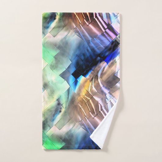 Silky Floating in sanften abstrakten Mosaiken Badhandtuch Set (Handtuch)