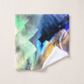 Silky Floating in sanften abstrakten Mosaiken Badhandtuch Set (Waschlappen)