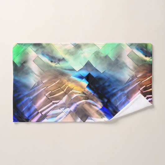 Silky Floating in sanften abstrakten Mosaiken Badhandtuch Set (Handtuch)