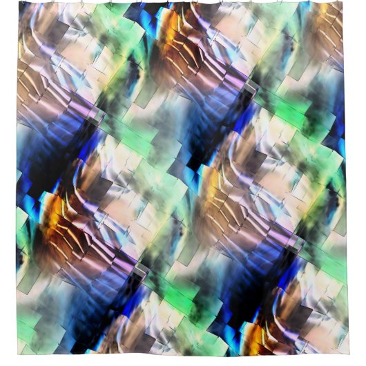 Silky Floating in sanften abstrakten Mosaiken Duschvorhang (Vorderseite)