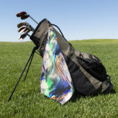 Silky Floating in sanften abstrakten Mosaiken Golfhandtuch (Gras)