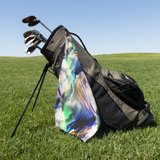 Silky Floating in sanften abstrakten Mosaiken Golfhandtuch (Gras)