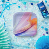 Silky Furl of Floral Bliss Lavender Pappteller (Party)