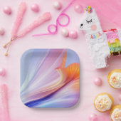 Silky Furl of Floral Bliss Lavender Pappteller (Party)