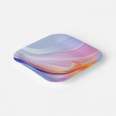 Silky Furl of Floral Bliss Lavender Pappteller (Gewinkelt)