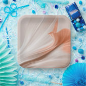 Silky Furl Touch Peach Pappteller (Party)