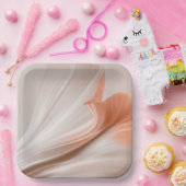 Silky Furl Touch Peach Pappteller (Party)