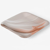 Silky Furl Touch Peach Pappteller (Gewinkelt)