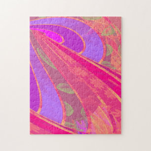 Silky geschliffene Linien, Abstrakt in Regenbogenf Puzzle