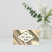 Silky Gold Hair Stylist Visitenkarte (Stehend Vorderseite)