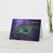 Silky Lila Peacock Feather Karte (Vorderseite)