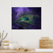 Silky Lila Peacock Feather Poster (Küche)