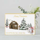 Silky Maggie Goat Foil Holiday Card Folieneinladung (Stehend vorne)
