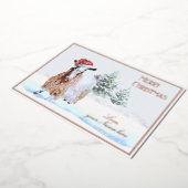 Silky Maggie Goat Foil Holiday Card Scene 2 Folieneinladung (Gedreht)