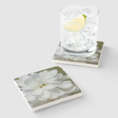 Silky Magnolia Steinuntersetzer (Seitenansicht)