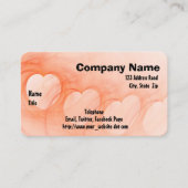 Silky Orange Abstrakt Heart Line Visitenkarte (Vorderseite)