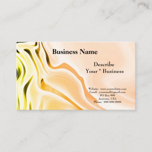 Silky Peach Design Business Card Visitenkarte (Vorderseite)