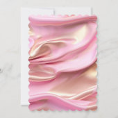 Silky Pink Gold Brautparty Einladung (Rückseite)